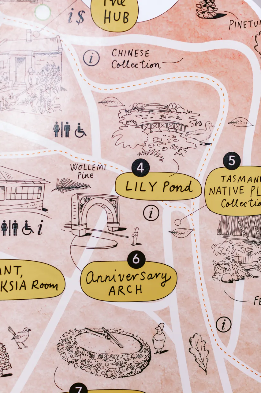 Map Details at the Royal Tasmanian Botanical Gardens