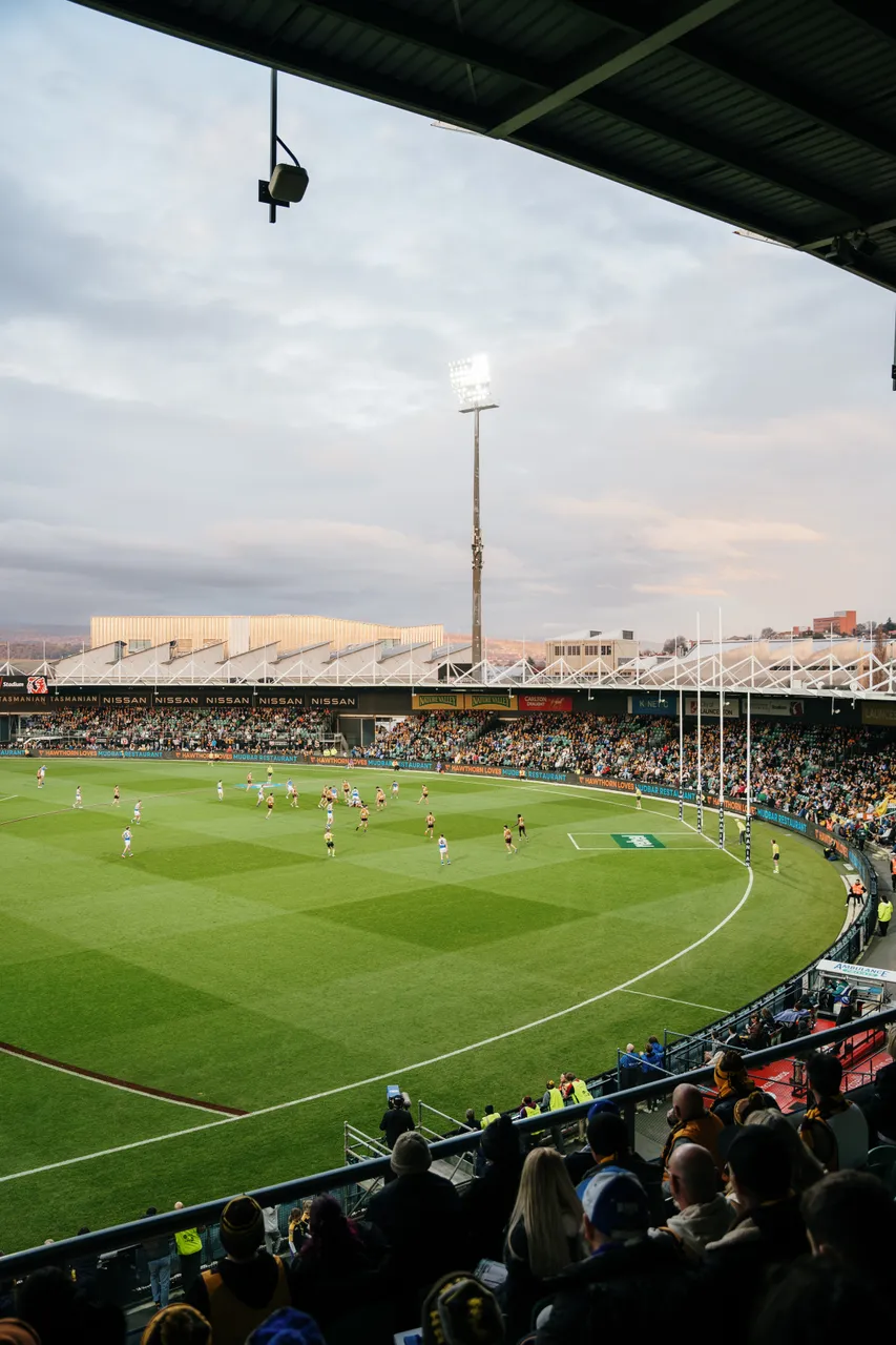 Spectators at UTAS Stadium