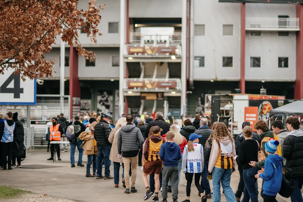 Spectators Entering UTAS Stadium