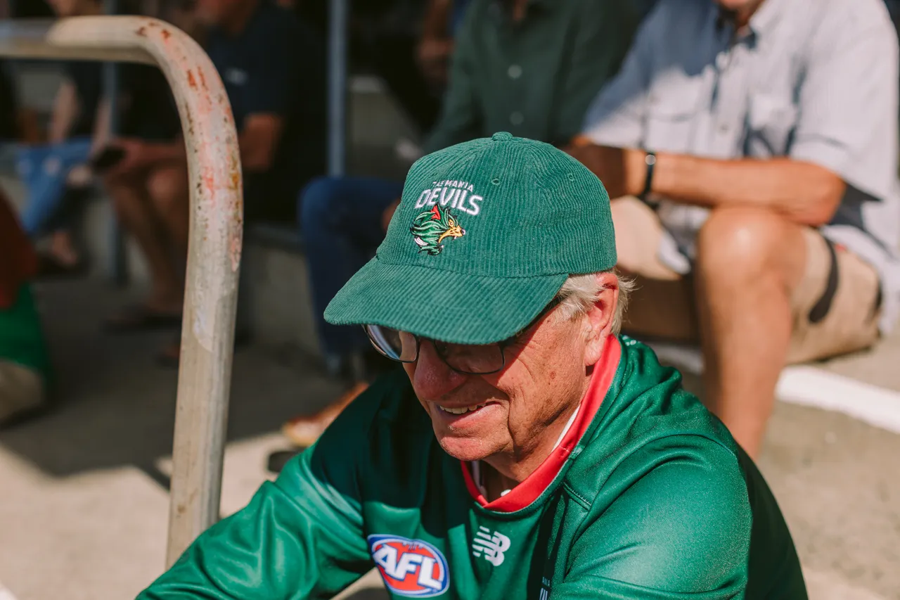 Man in Tasmania Devils Merchandise