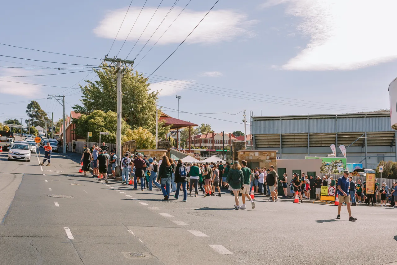 Crowd Outside North Hobart Oval