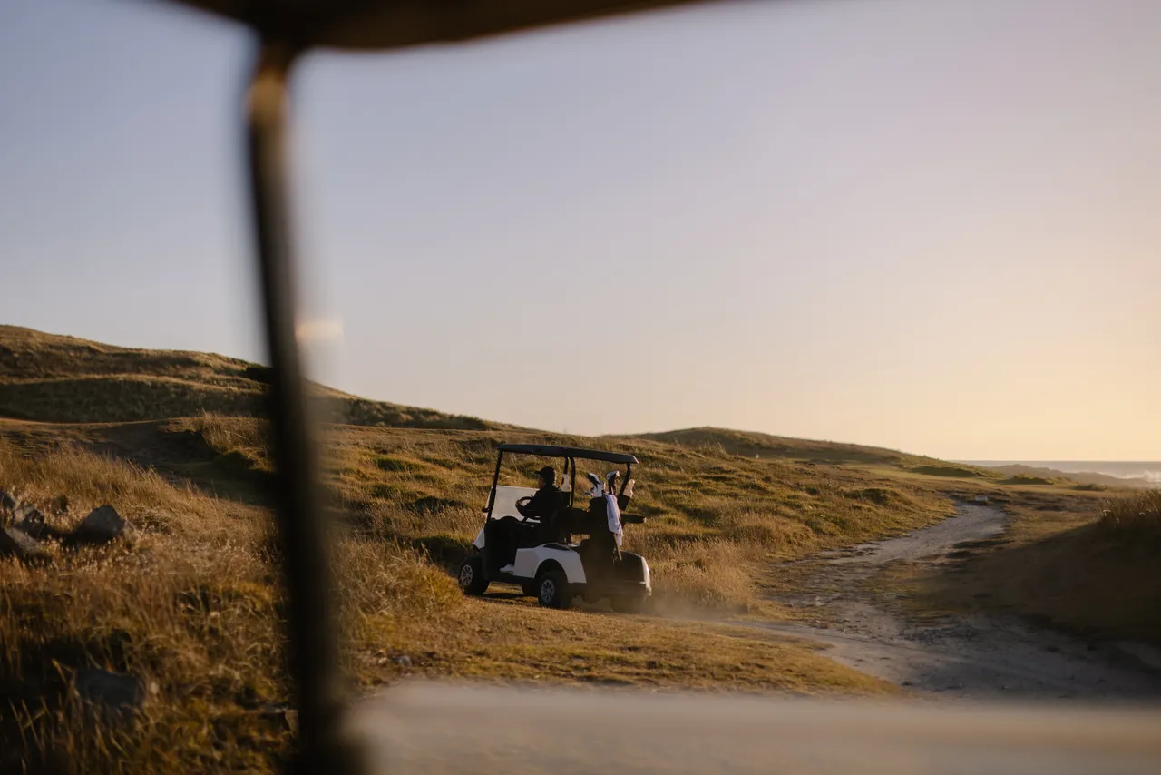 Golf Cart on Ocean Dunes Golf Course