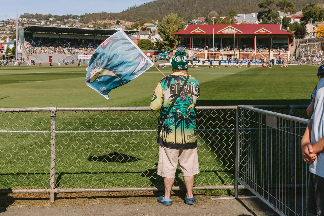 Spectator at Tasmania Devils Game