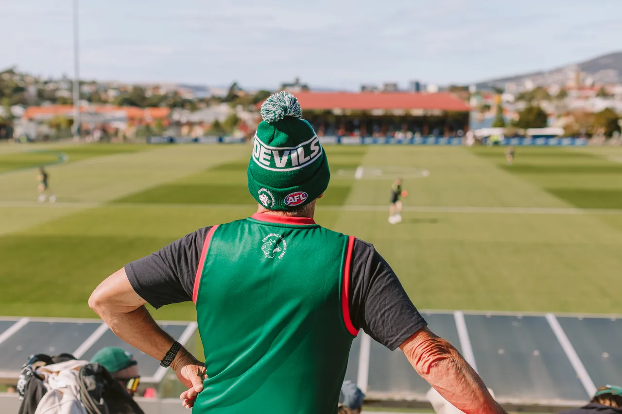 Spectator at Tasmania Devils Game