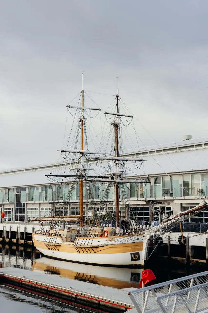 Sailboat on the Hobart Waterfront