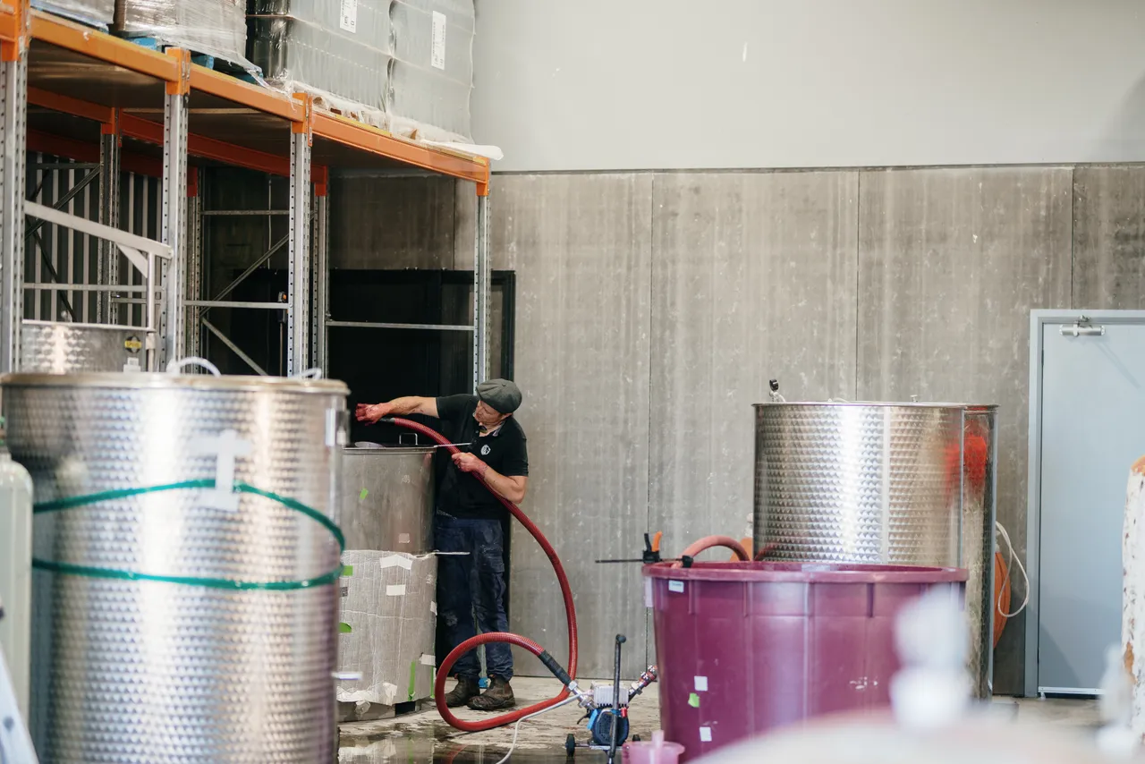 Transferring Wine at Utzinger