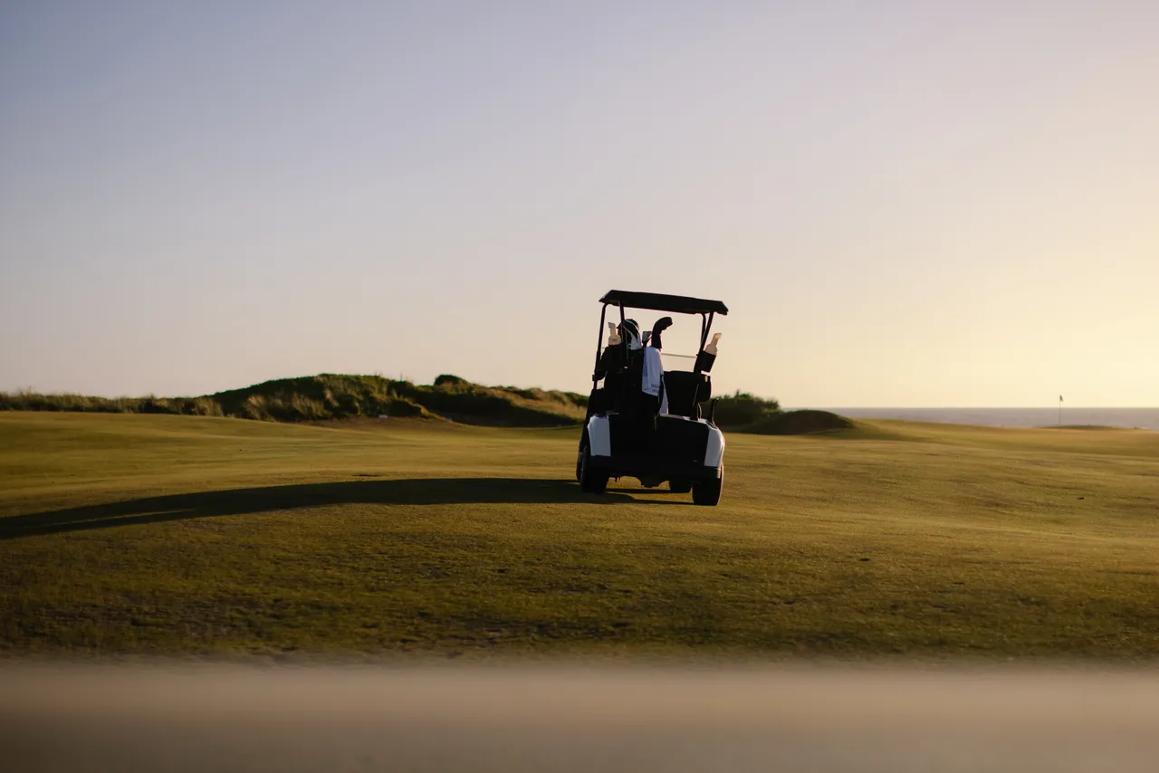 Golf Cart on Ocean Dunes Golf Course