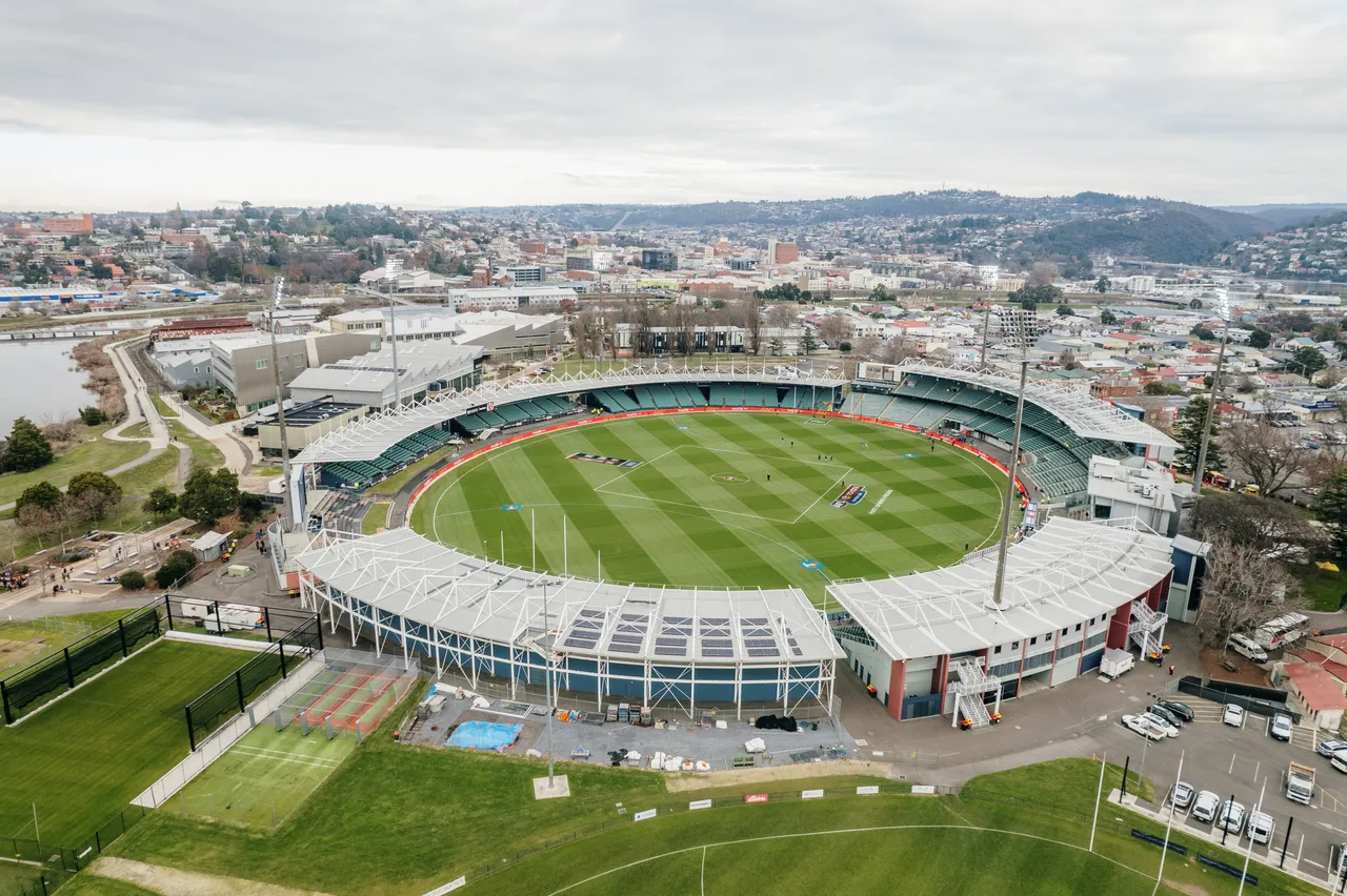 Aerial View of UTAS Stadium