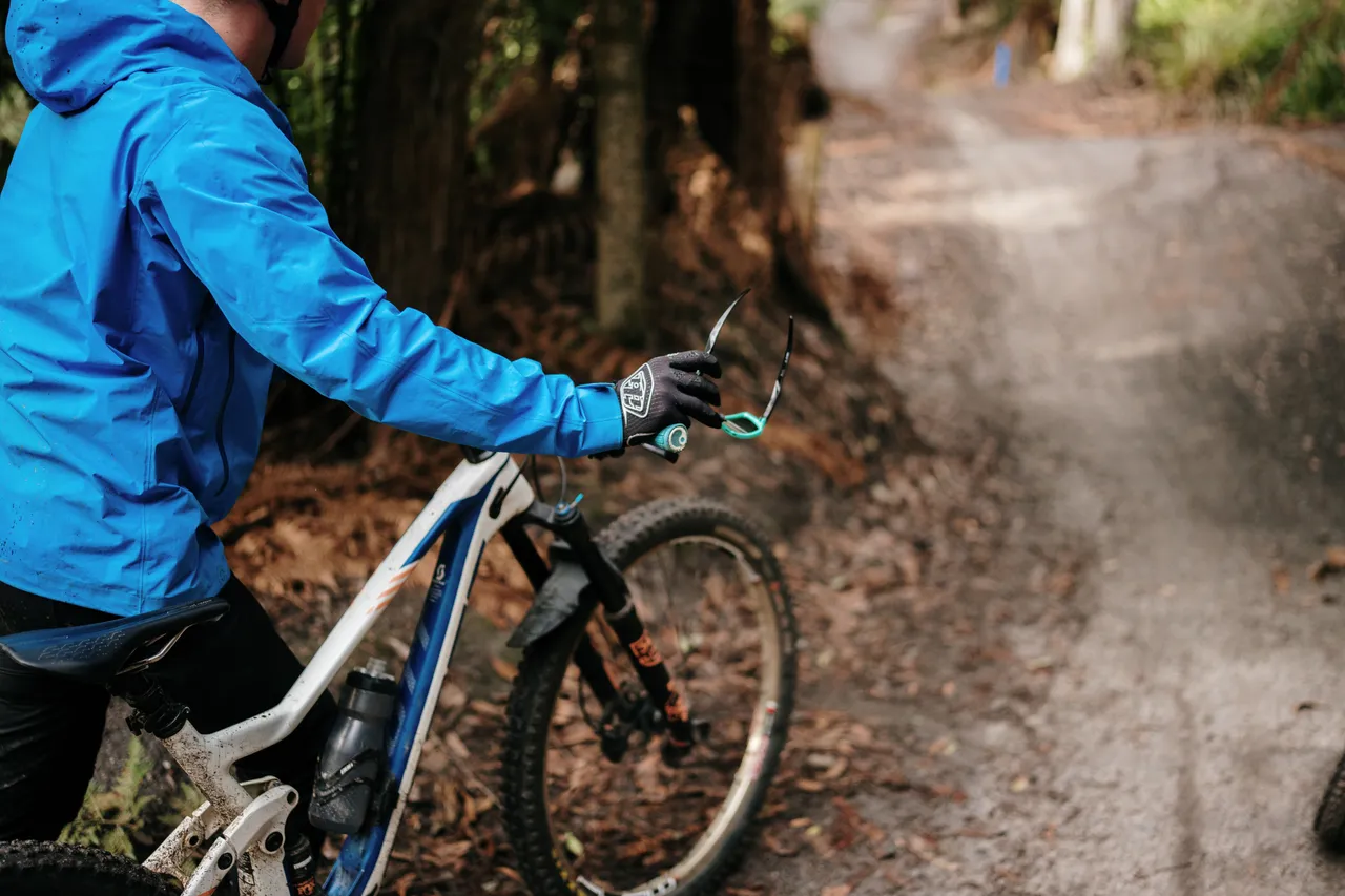 Mountain Biker on Trail