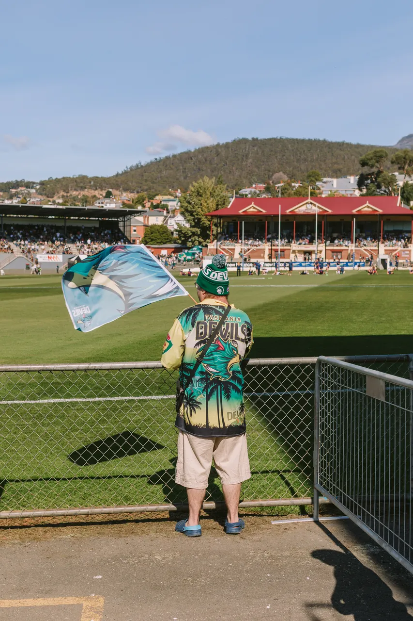 Spectator at Tasmania Devils Game