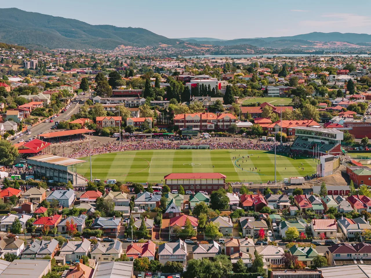 Aerial View of North Hobart Oval