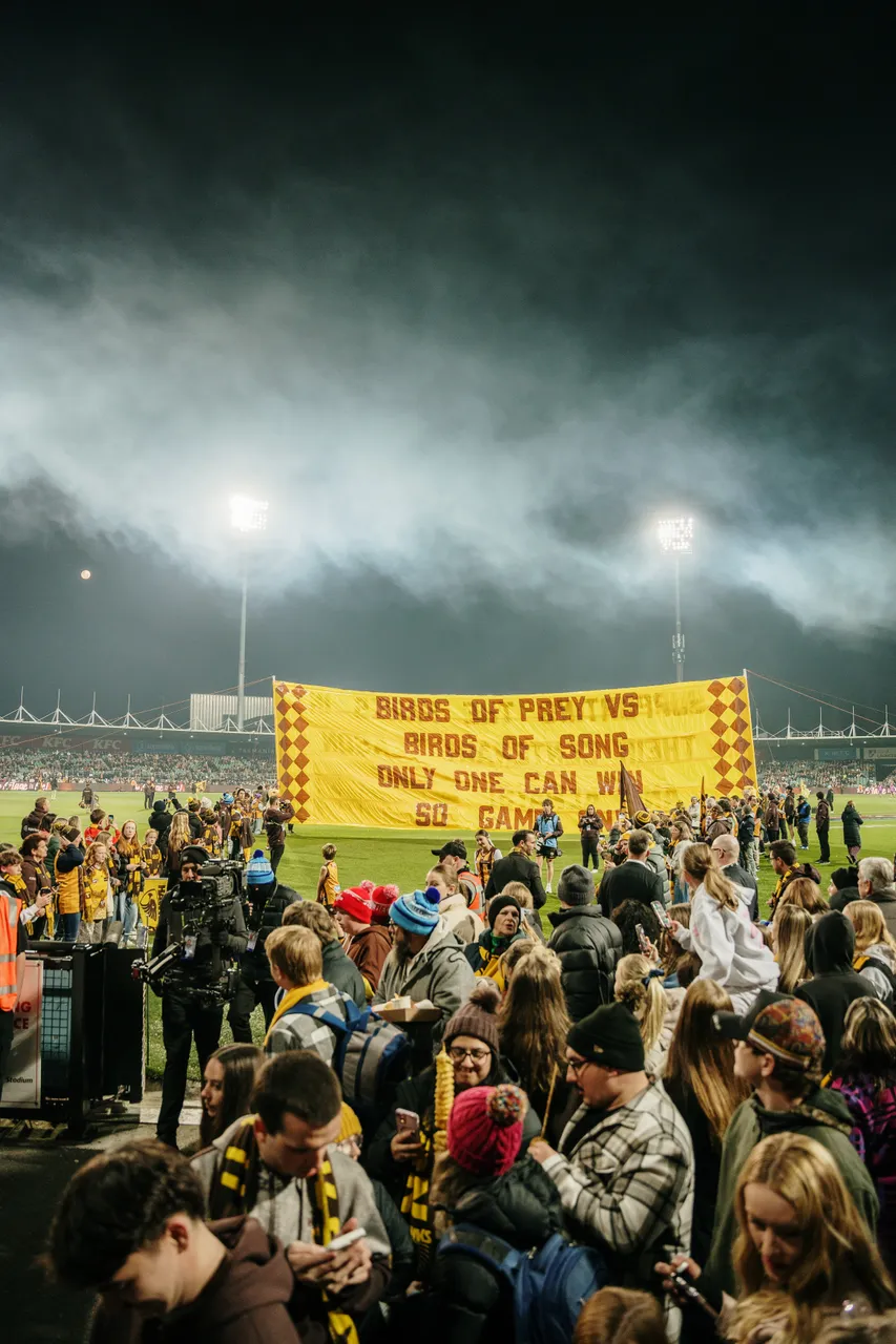 Hawks Banner at UTAS Stadium