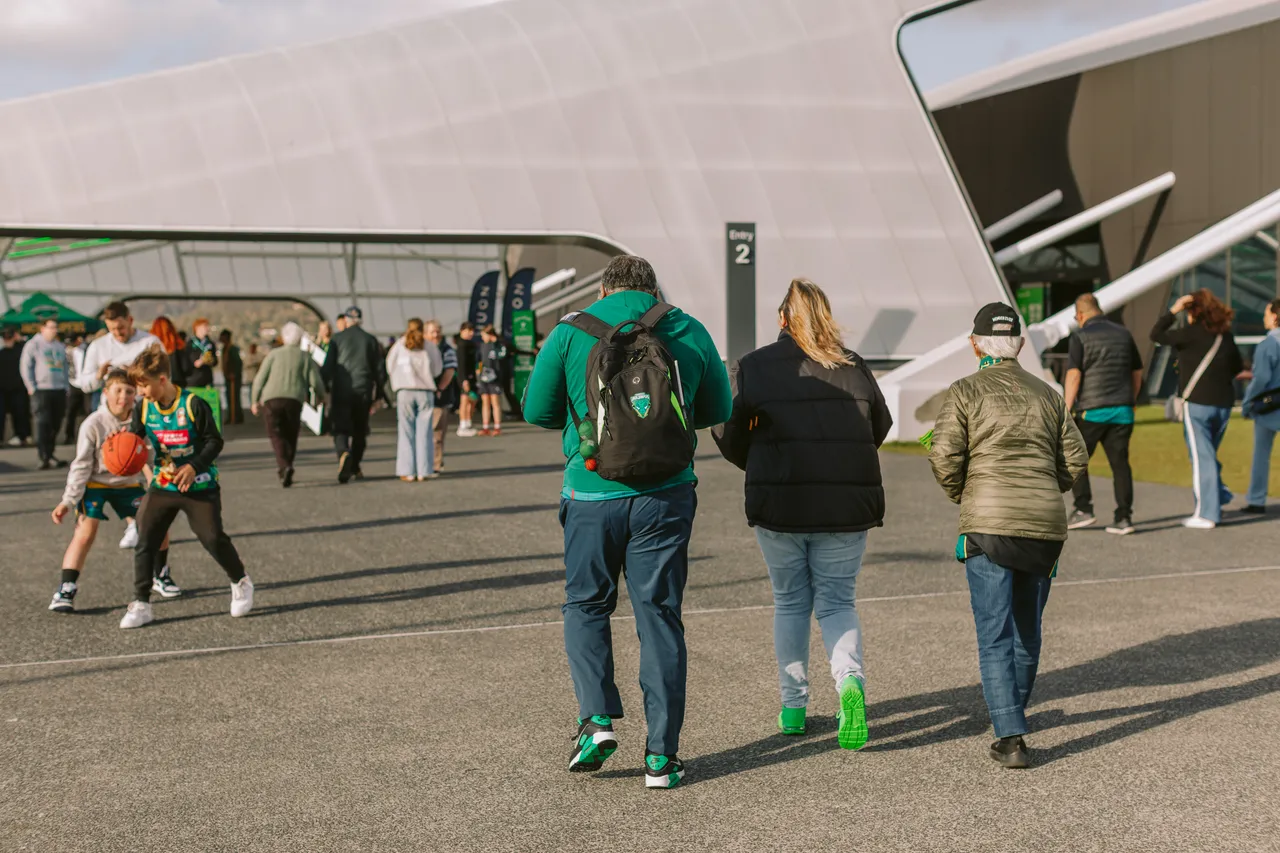 Spectators Entering MyState Bank Arena