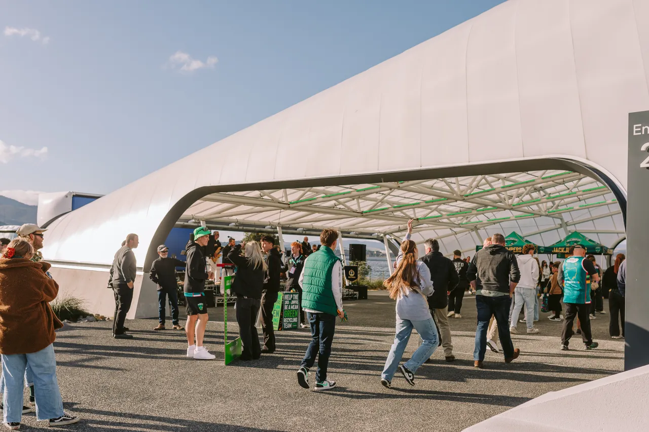 Spectators Entering MyState Bank Arena