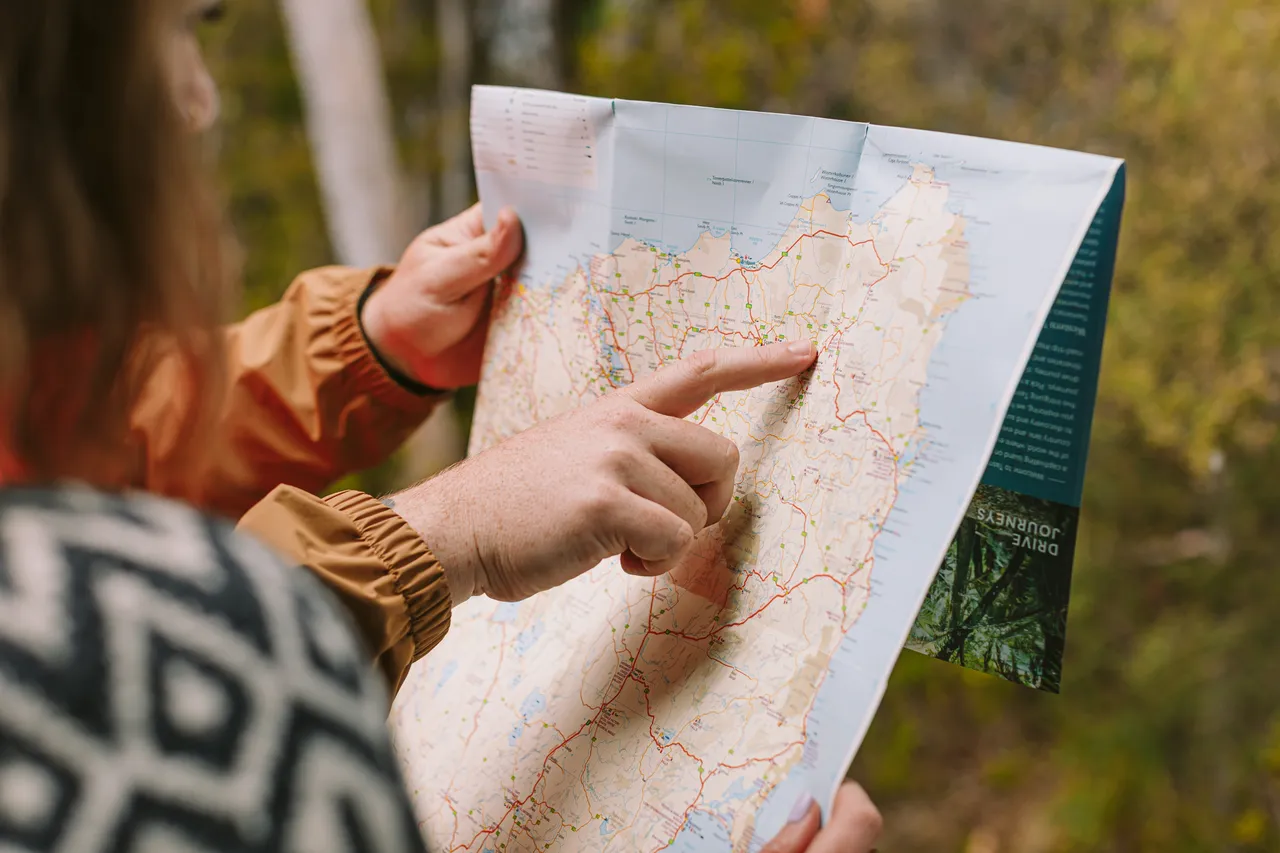 Looking at Tasmanian Map