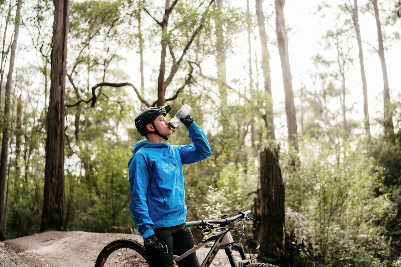 Mountain Biker on Trail