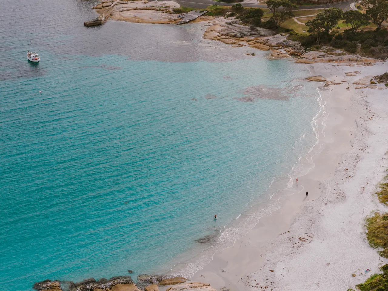 Waubs Beach Bicheno Aerial
