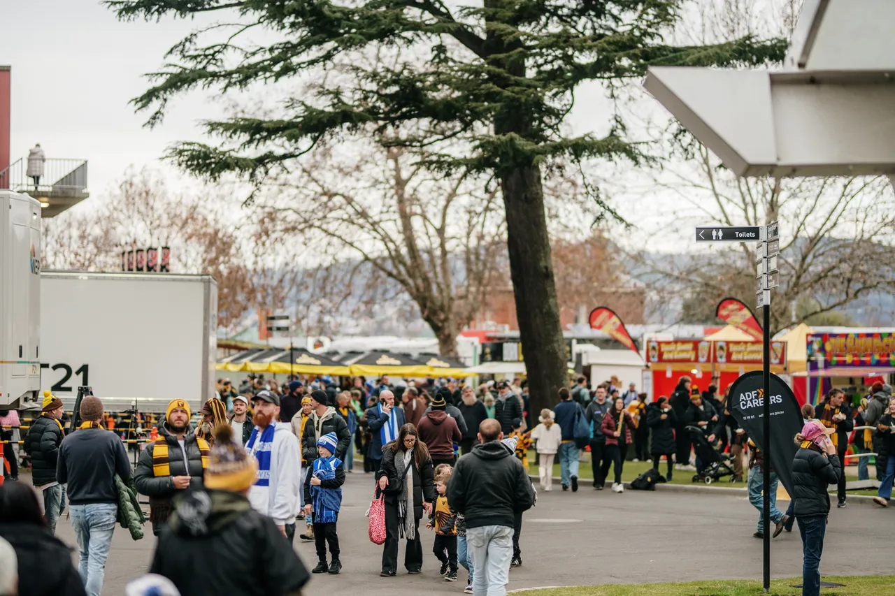 Spectators Entering UTAS Stadium