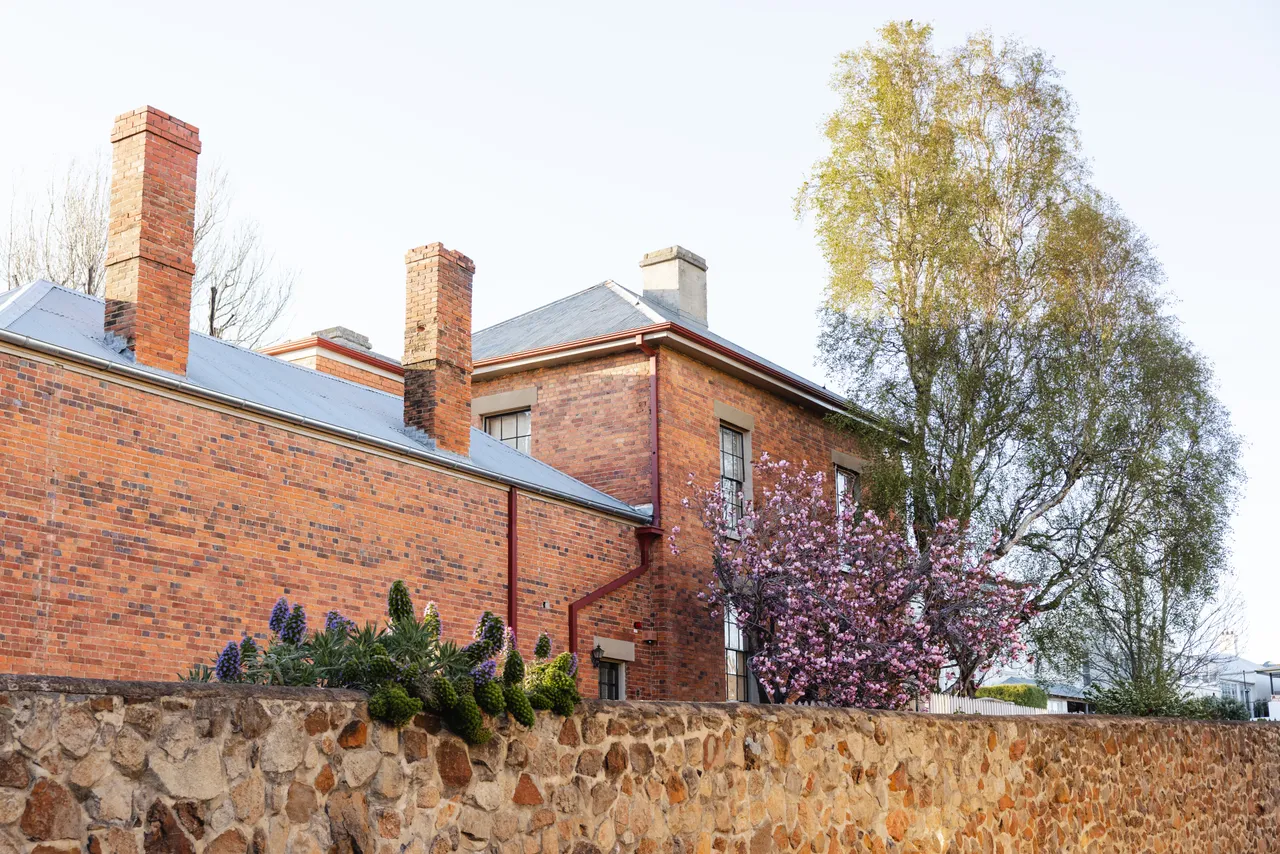 Brick Building in Spring