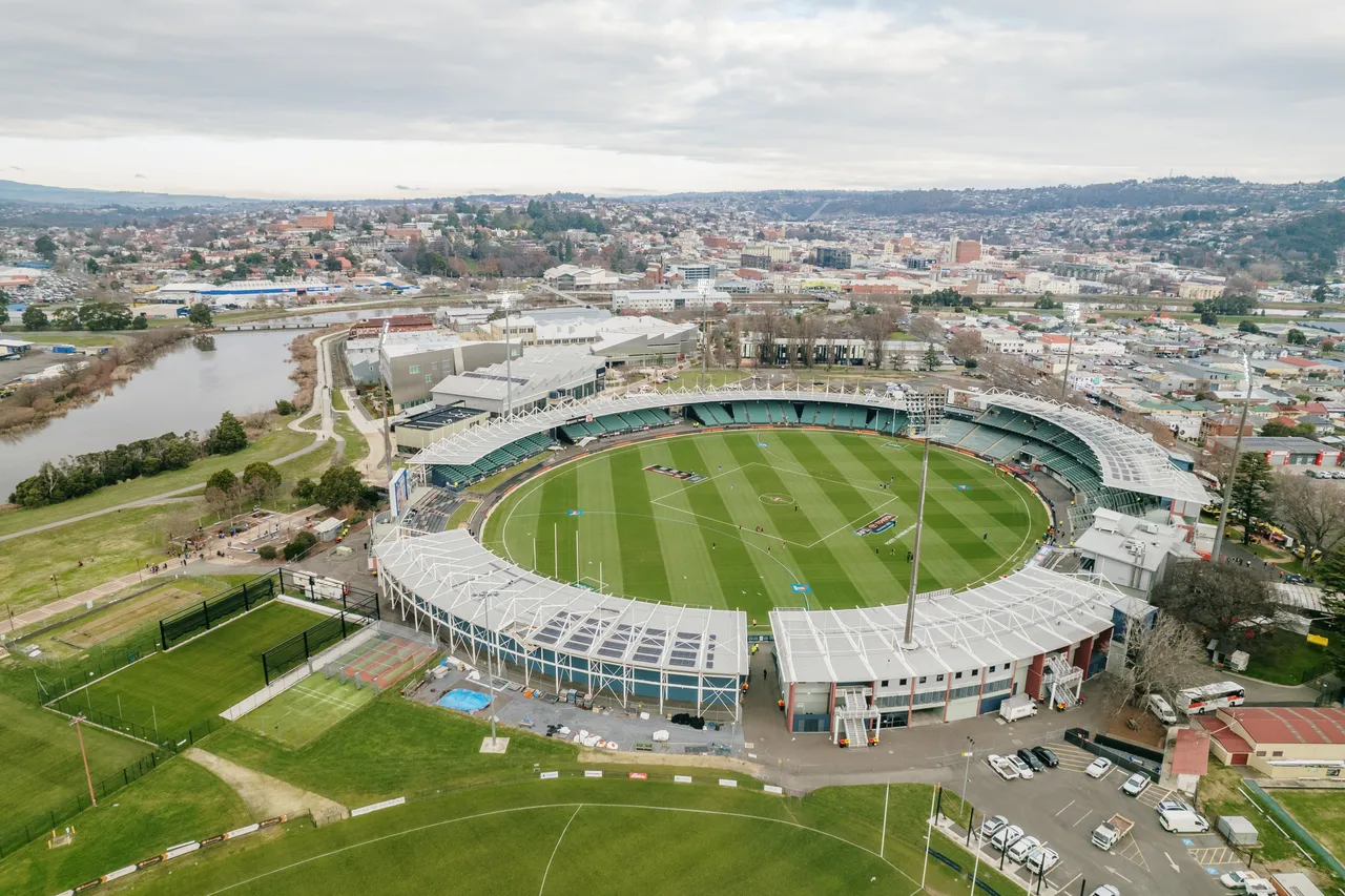 Aerial View of UTAS Stadium