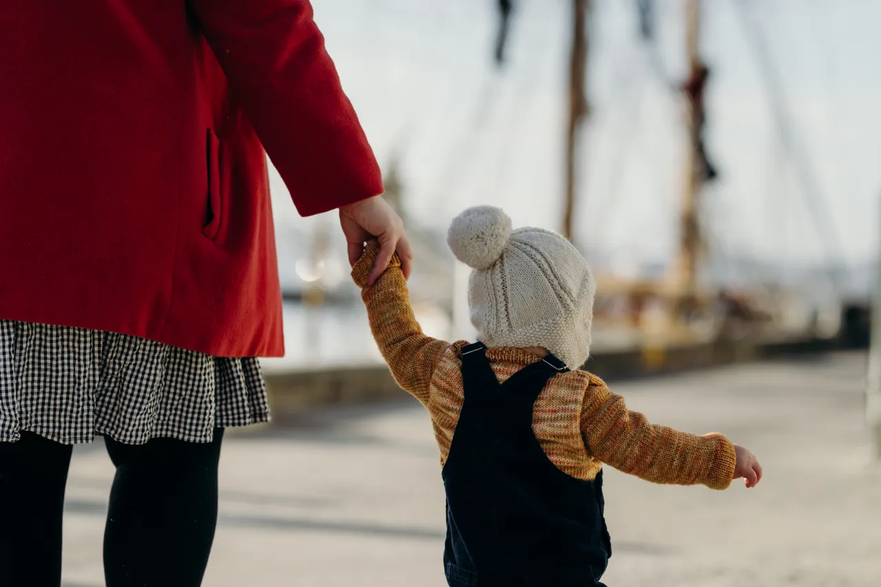 Child Walking Along the Hobart Waterfront