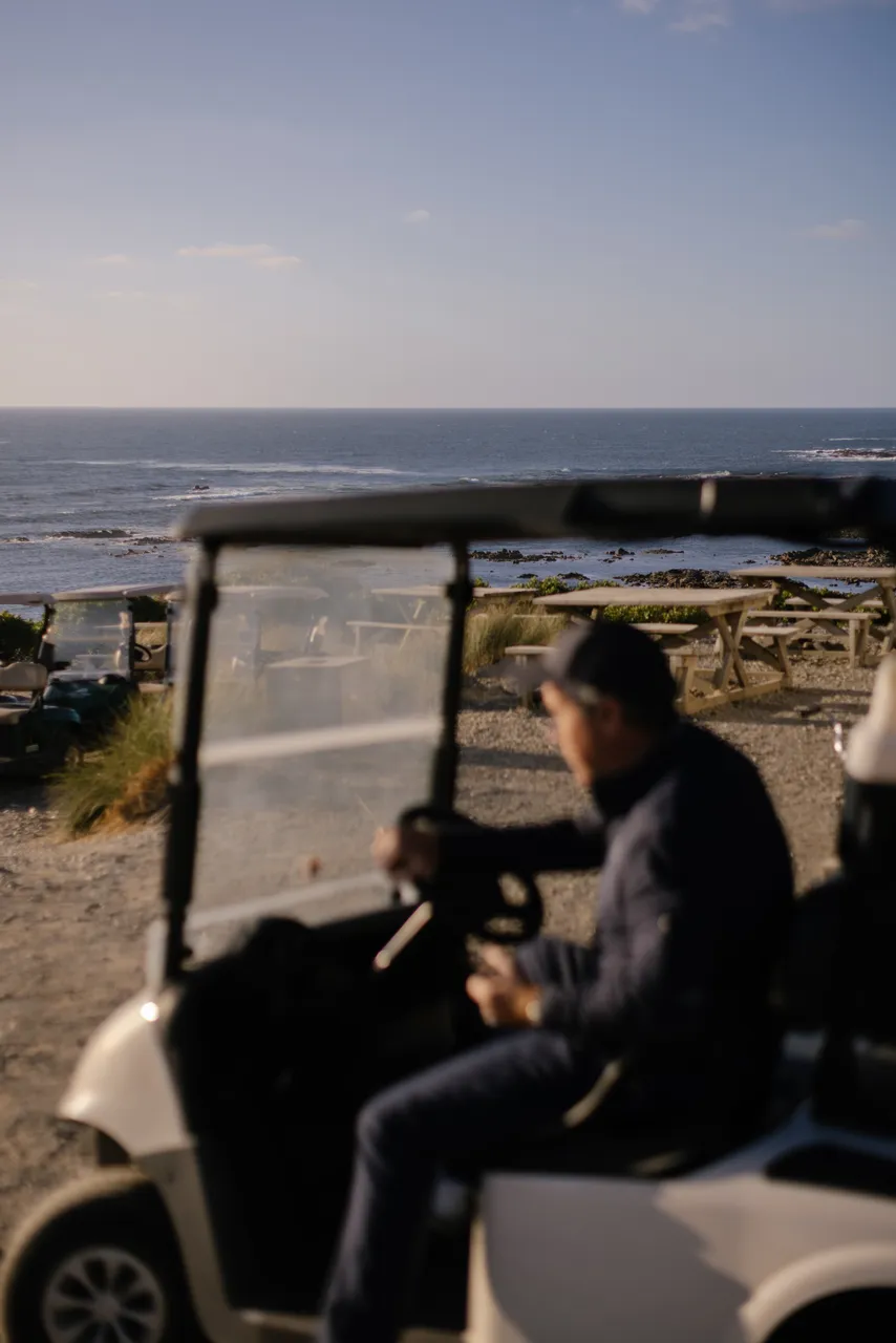 Golfer at Ocean Dunes Golf Course
