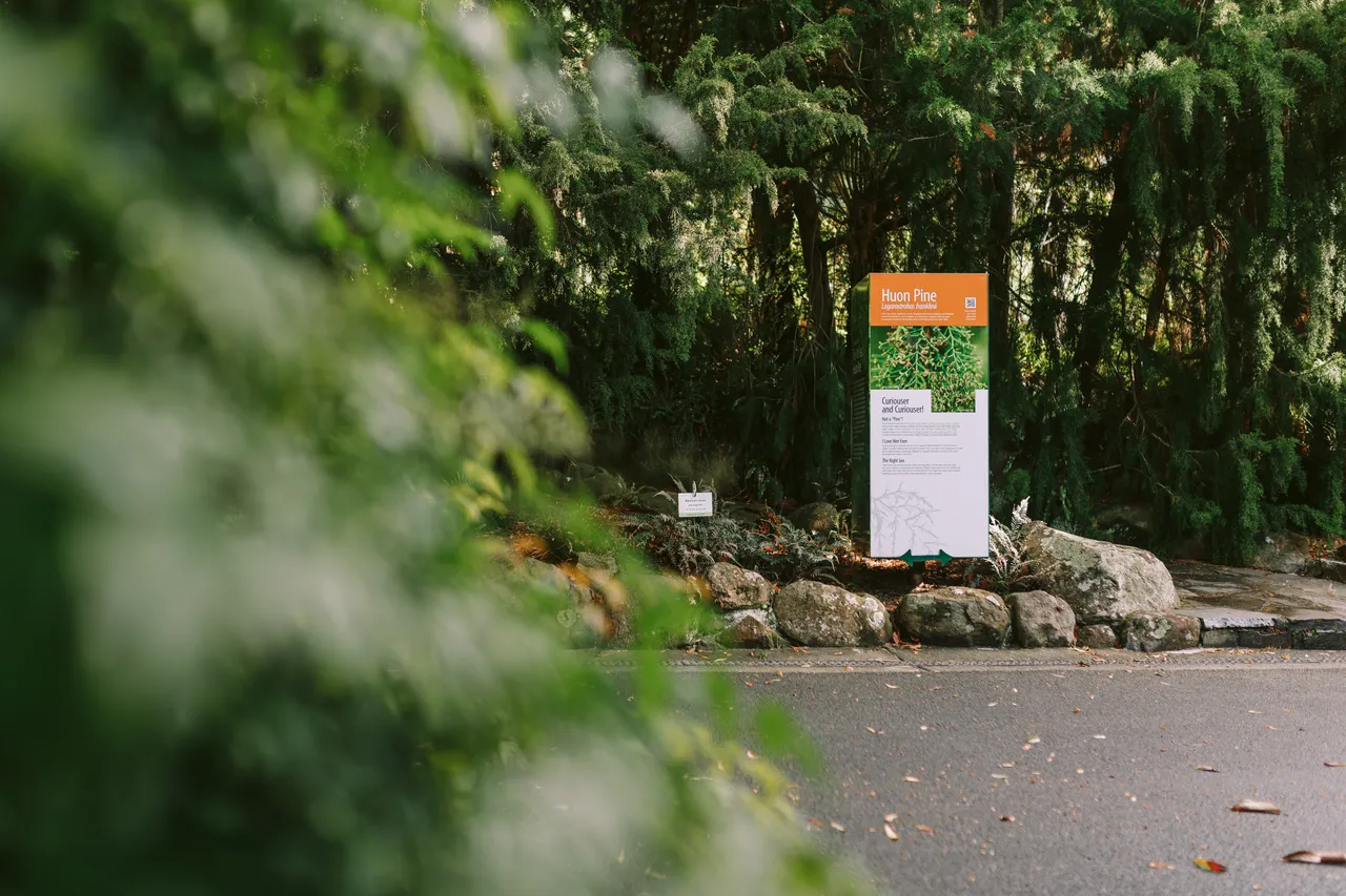 Signage at the Royal Tasmanian Botanical Gardens
