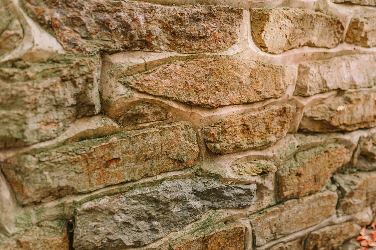 Sandstone Wall at the Royal Tasmanian Botanical Gardens