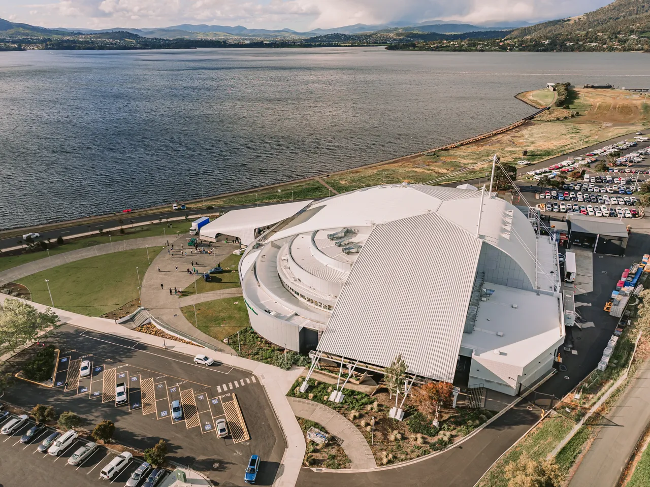 Aerial View of MyState Bank Arena