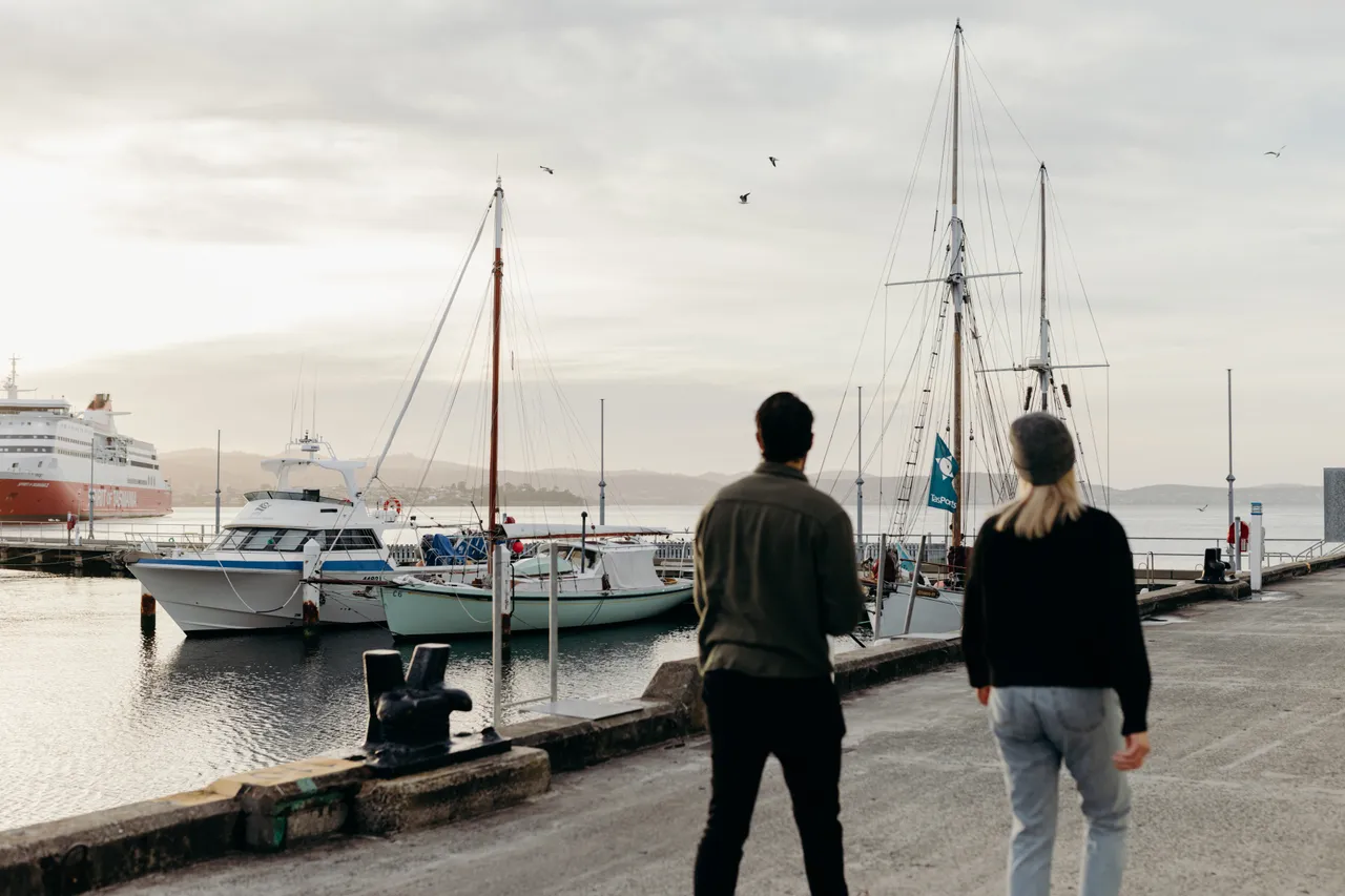 Walking Along the Hobart Waterfront