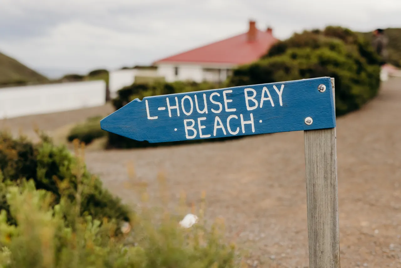Lighthouse Bay Beach Sign