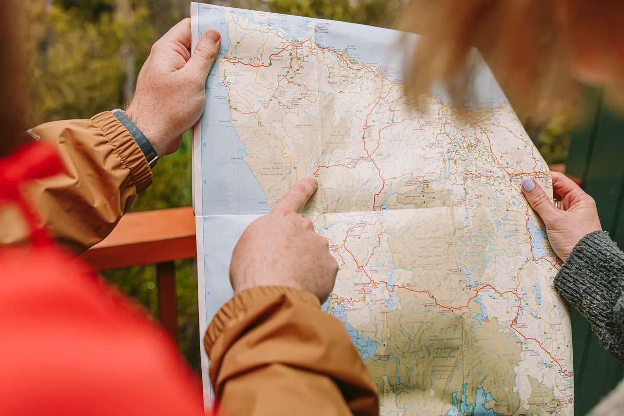 Looking at Tasmanian Map