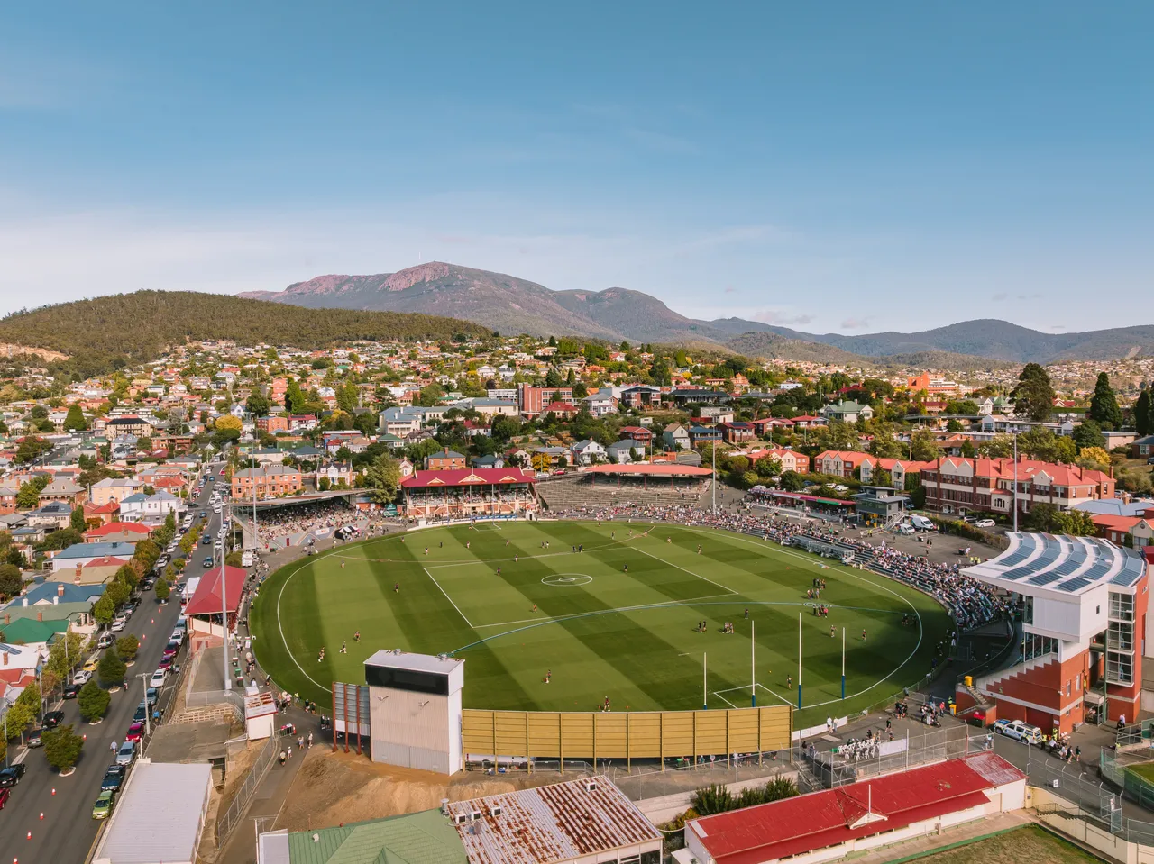 Aerial View of North Hobart Oval