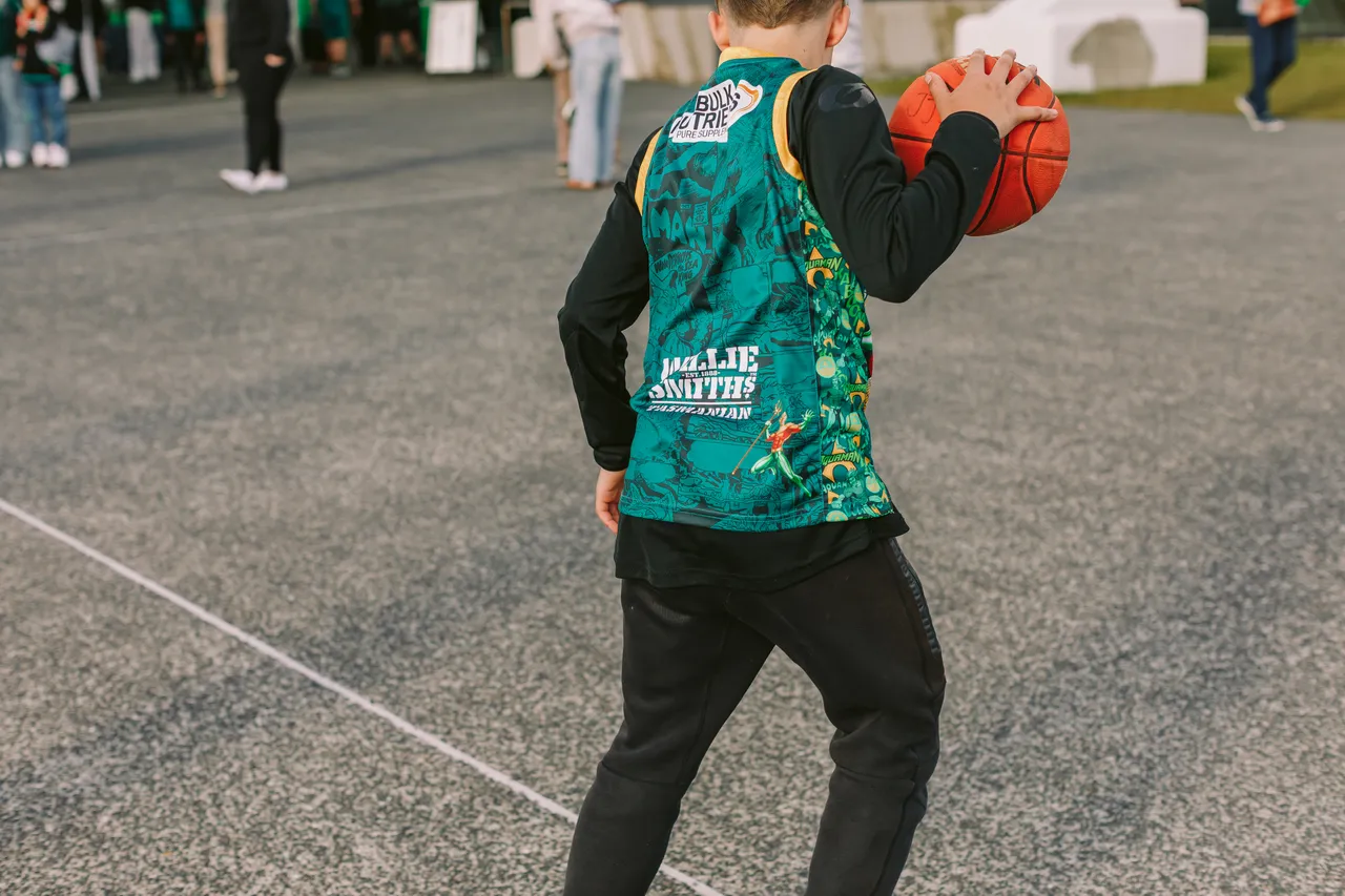 Bouncing Basketball Outside MyState Bank Arena