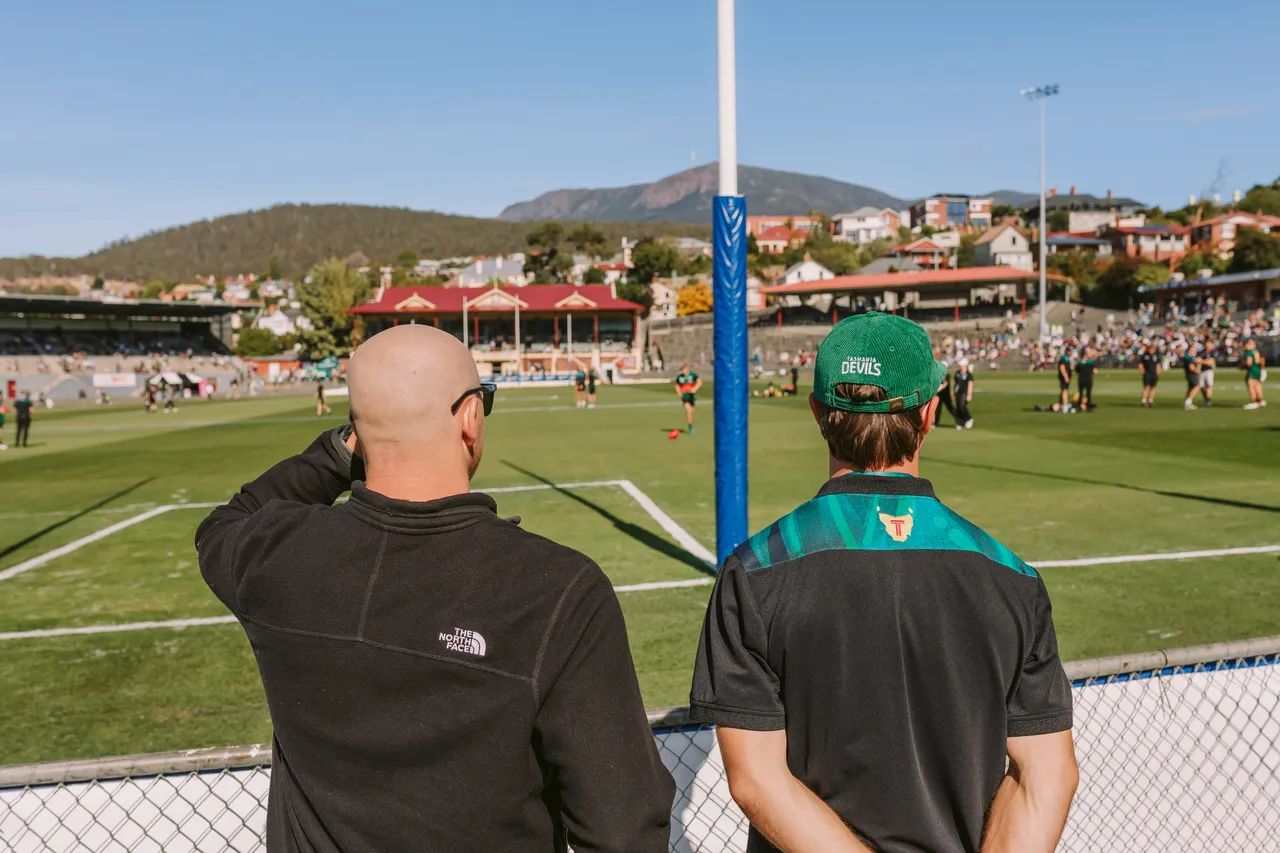 Spectators at Tasmania Devils Game
