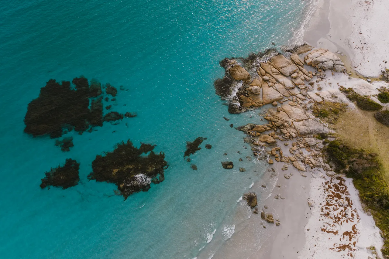 Waubs Beach Bicheno Aerial