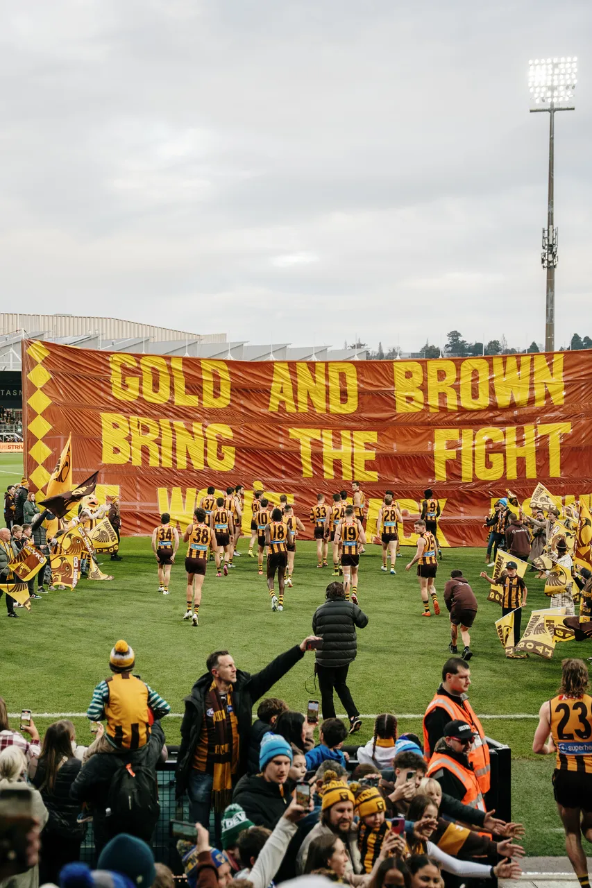 Hawks Banner at UTAS Stadium