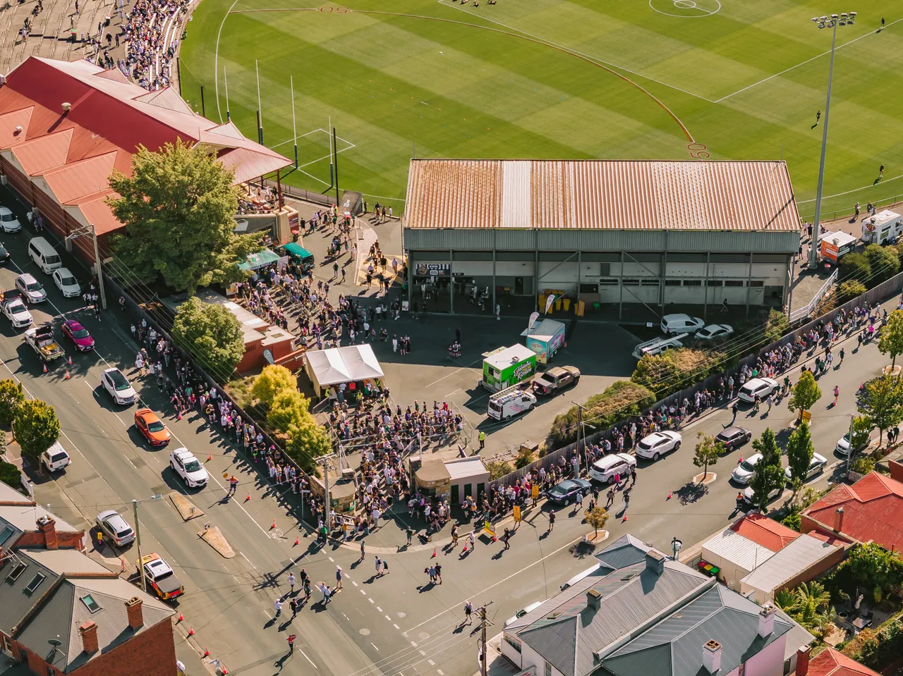 North Hobart Oval Entrance Aerial