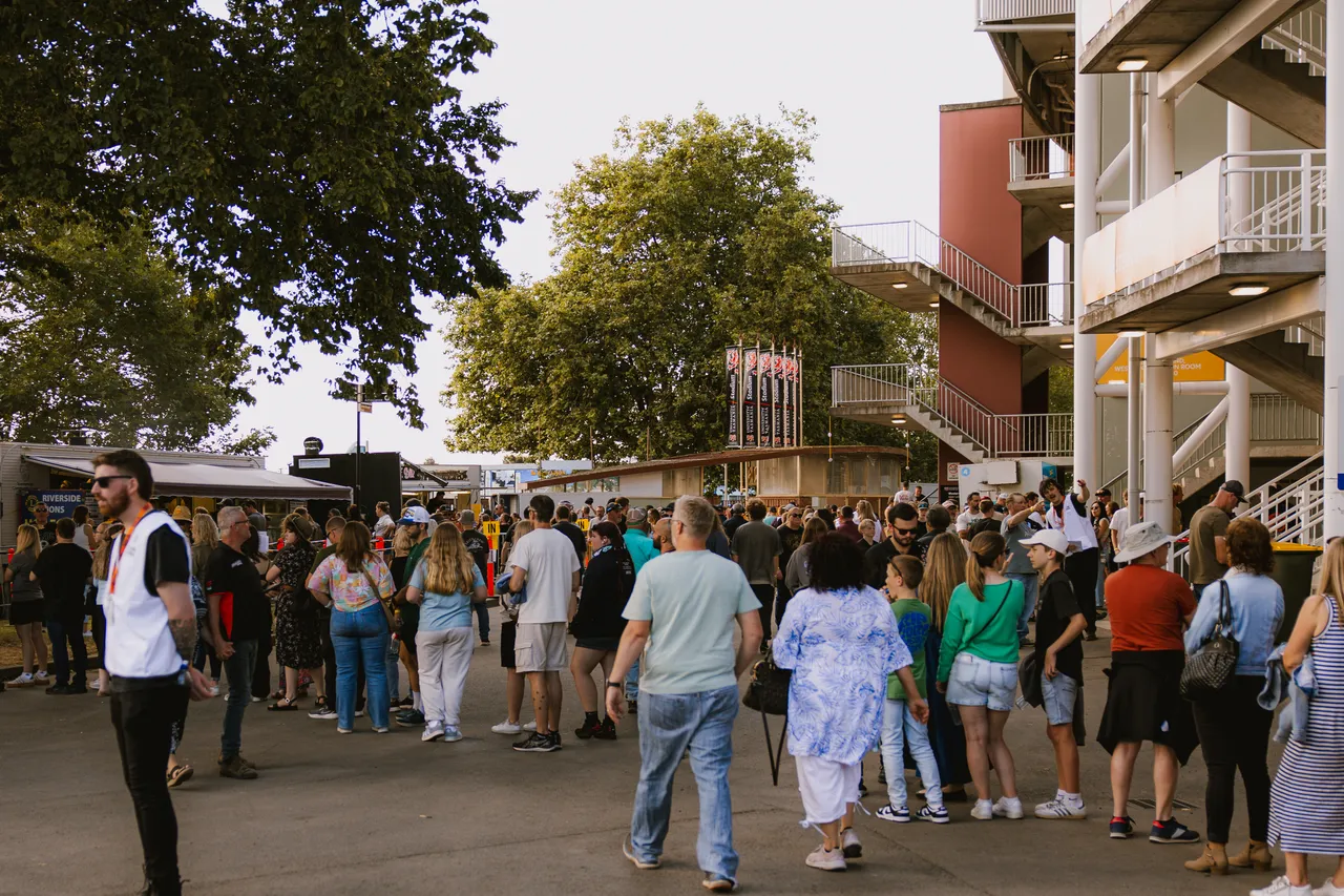 Crowd Outside UTAS Stadium