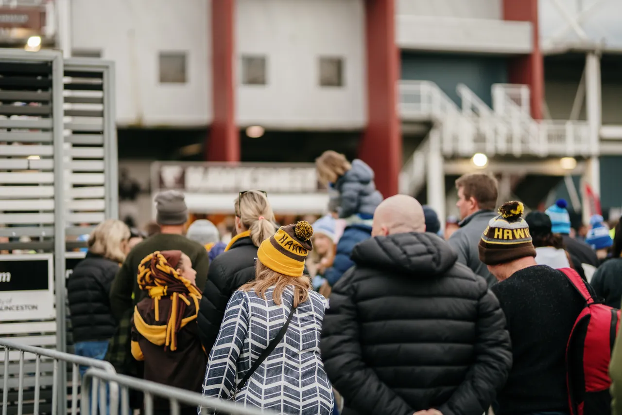 Spectators Entering UTAS Stadium
