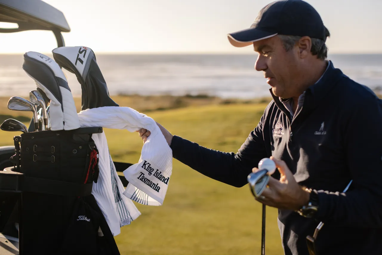 Golfer at Ocean Dunes Golf Course