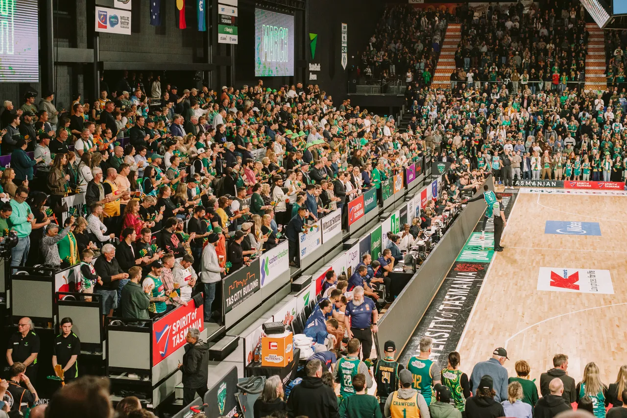 Spectators at MyState Bank Arena