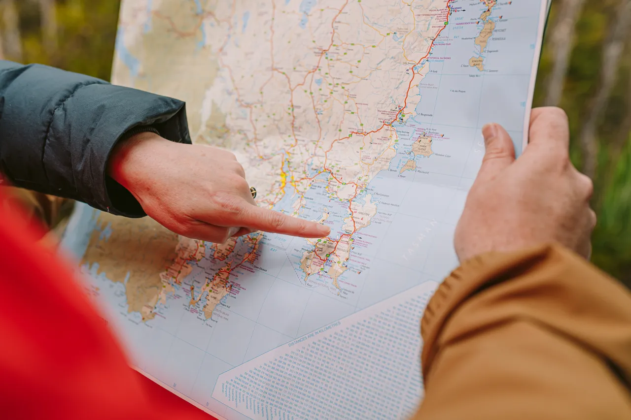 Looking at Tasmanian Map