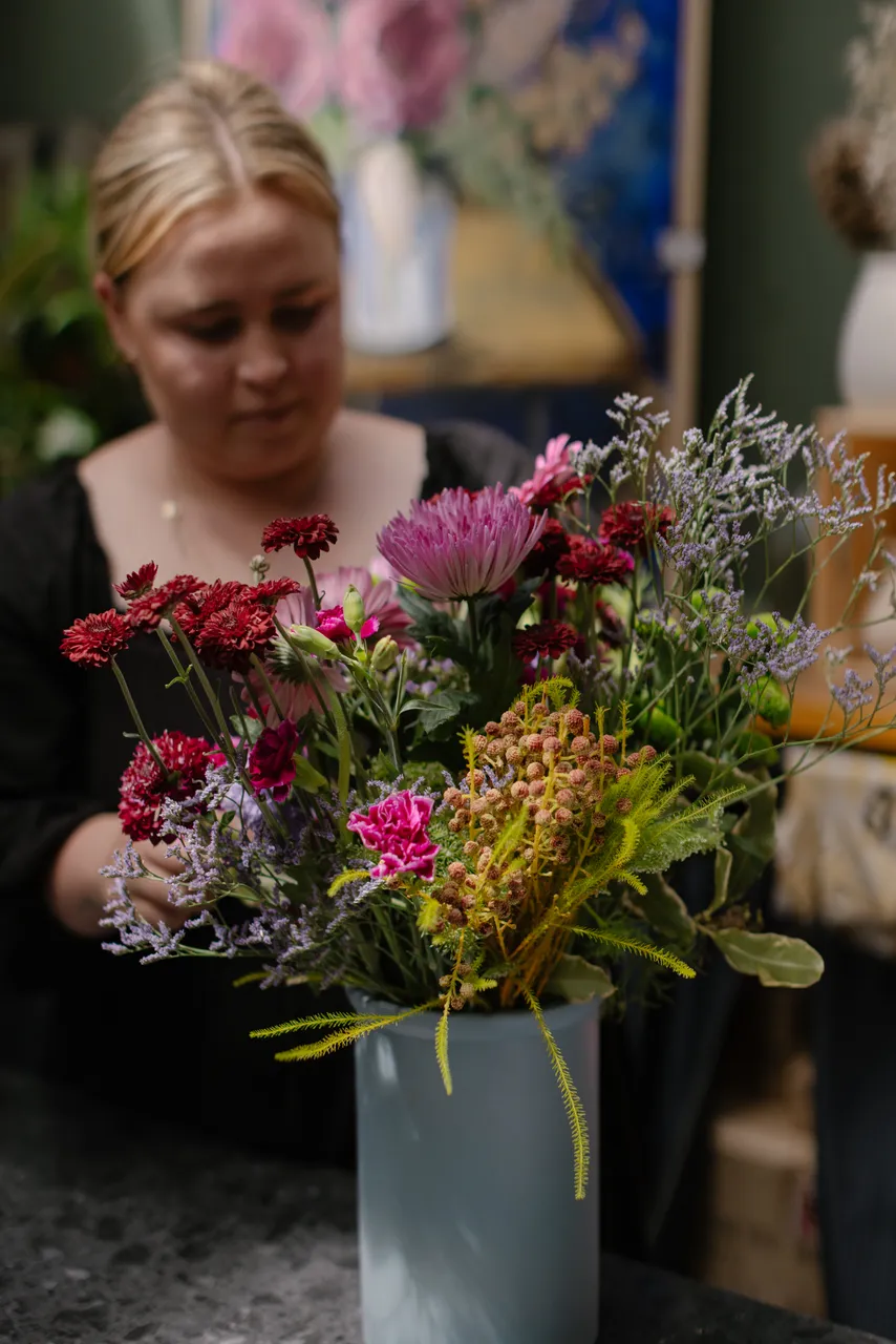 Florist Arranging Flowers