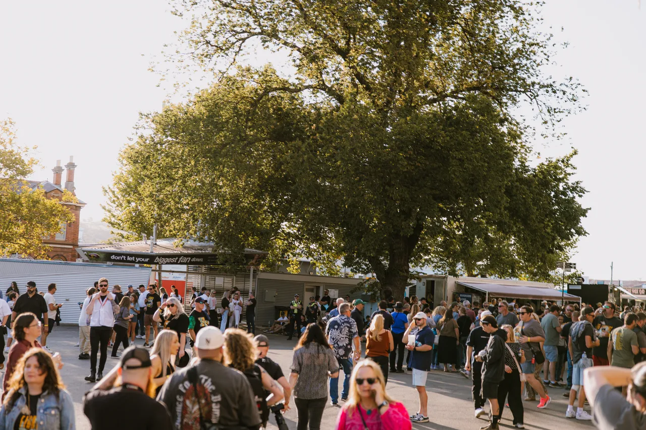 Crowd Outside UTAS Stadium