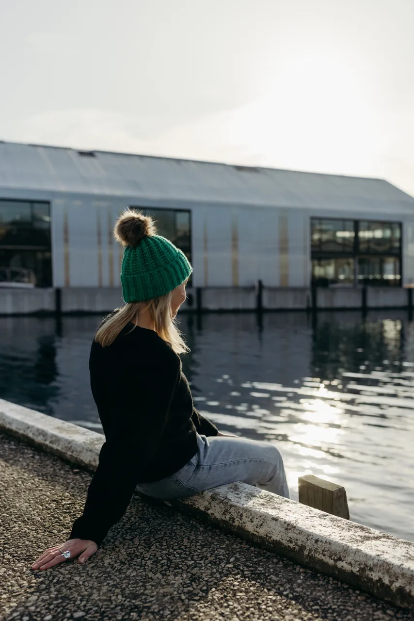 Sitting by the Hobart Waterfront