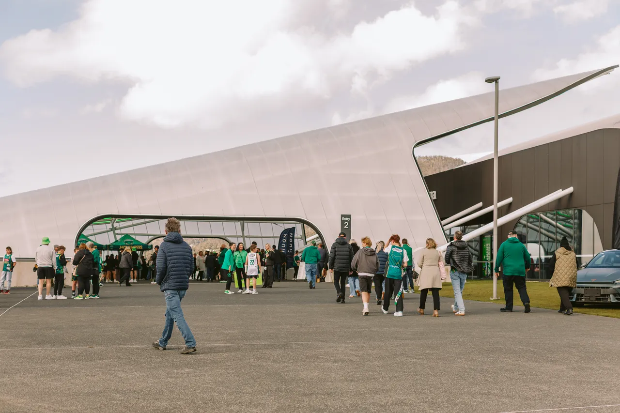 Spectators Entering MyState Bank Arena