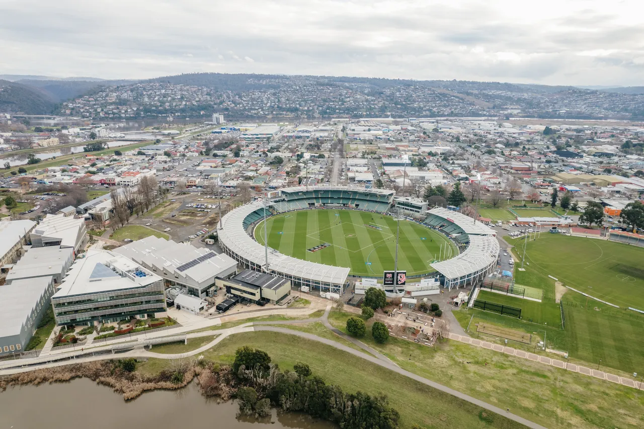 Aerial View of UTAS Stadium