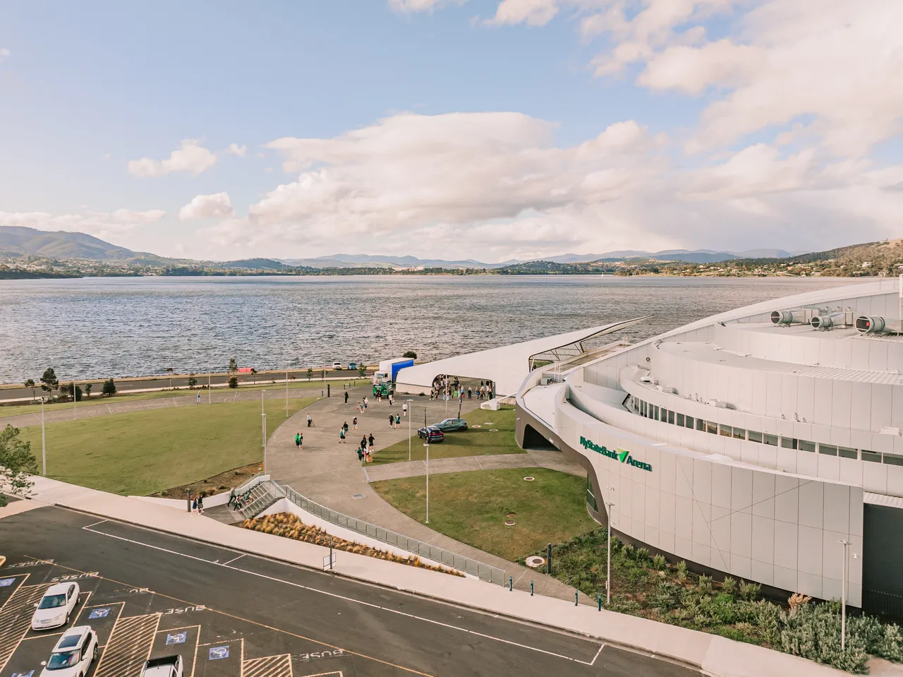 Aerial View of MyState Bank Arena