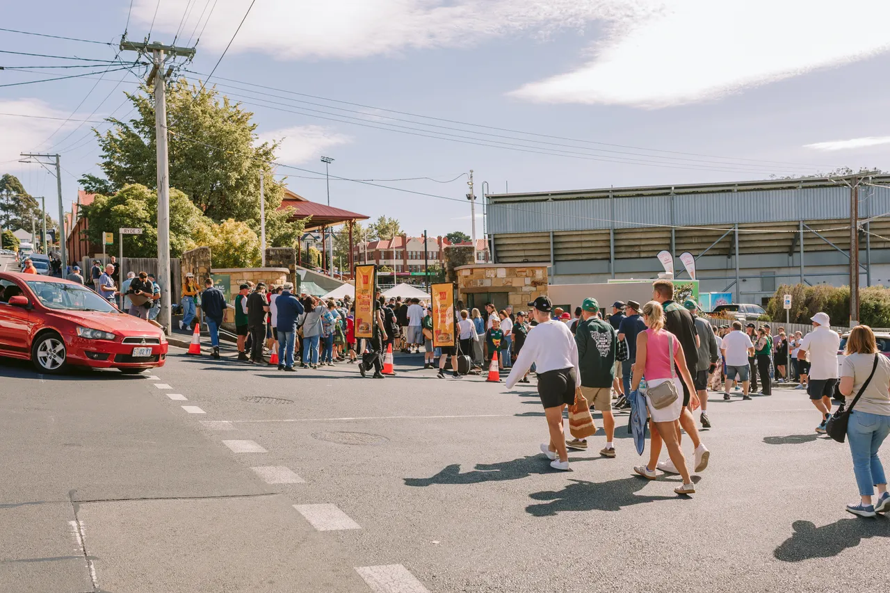 Crowd Outside North Hobart Oval